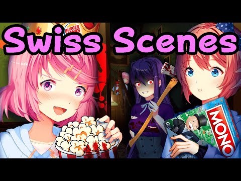 Dokis Survive a Haunted House👻(DDLC Voiced Animation) Swiss Scenes