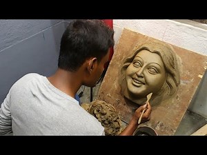 How to make face with clay | Big clay face making | clay modelling