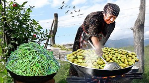 35K views · 641 reactions | Harvesting Giant Pears in the Village - Old Way to Store Green Beans For 1 Year. | Outdoor Chef | Facebook
