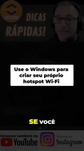Marcos Franco on Instagram: "Roteador longe? Sinal fraco? Use seu Windows como hotspot e compartilhe a internet do cabo via Wi-Fi! Simples e resolve! #Hotspot #WiFi #DicasWindows #InternetCompartilhada #RedeSemFio #Tecnologia"
