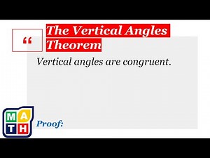 Vertical Angles Theorem Proof