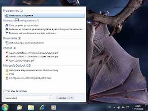 Restaurer le système à une date antérieure