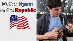 In this week's ukulele lesson, you'll learn the classic American patriotic tune, "Battle Hymn of the Republic". This piece features a wonderful melody that should be played with a march feel, where in we strongly accent the first beat and play on the beat (not behind or in front of the beat). This arrangement also serves as a great study for tackling advanced techniques such as: Triplet strum, playing with a swung rhythmic feel, and tapping a backbeat plus playing a melody note(s) simultaneously