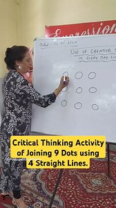 23K views · 90 reactions | Critical Thinking Activity for Teachers. Joining 9 Dots using 4 Straight Lines. | Principal Rasik Gupta | Facebook
