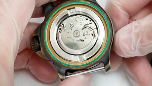 Maranez Bangla 44mm Brass Dive Watch #closerlook in and out, powered by the Seiko NH35 automatic movement. Would I trust this watch under water? Yes I would but once the movement is overhauled here at Manhattan Time Service professional watchmaking http://www.watchrepairny.com/seiko-watch-repair/ | Manhattan Watch Service