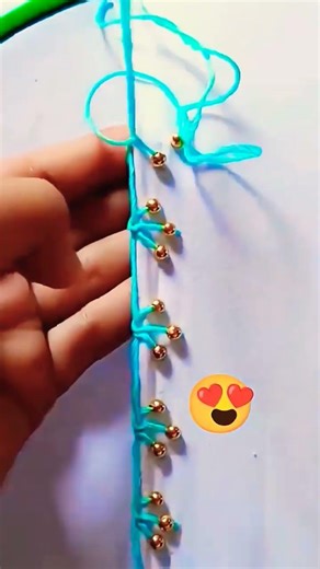 Pearl Work Hand Embroidery || 🪡🧵 Thread Magic #handbroidery #embrodering #shorts #viral #meremaula