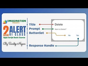 2. Alert in Apps Script | Title, Prompt, ButtonSet, Response Handle | Apps Script Basic