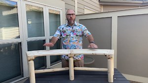 Watch Solid Wood Curved Backless Outdoor Bench on Amazon Live