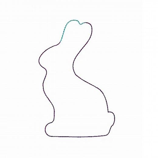 Bunny Tag Embroidery Design ITH | Easter Basket Name Tag Machine Embroidery