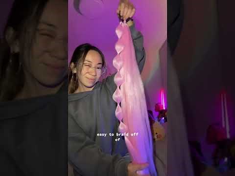 DIY Rave Hair Ponytails! Easy Pink Rave Braids 💓