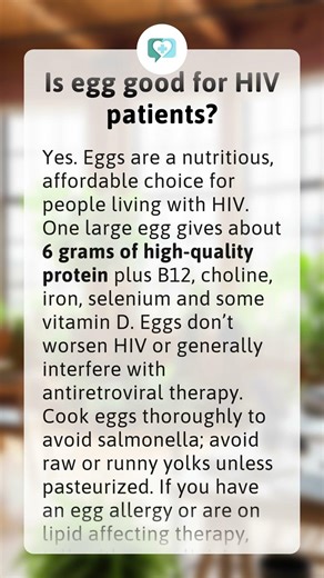 Is egg good for HIV patients?