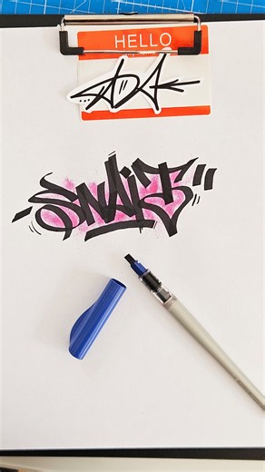 Graffiti Tag for subscriber “Snait” ✍️🔥 #lettering #calligraphy #shorts