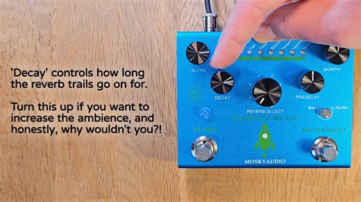 Mosky Cosmic Blue Multi reverb boost 电吉他 数字混响效果器 加buffer/Booster 激励 推子