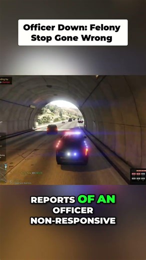 Officer Down Urgent Police Response to Felony Stop
