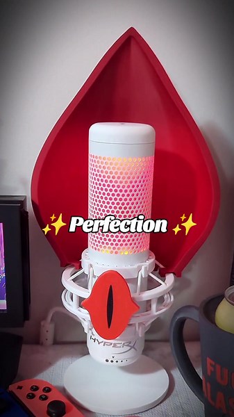 Alastor Mic Shroud for the @HyperX QuadCast (S) (version 1) #hazbinhotel #alastor #vox #hyperx #streamer #3dprinting #smallbusiness