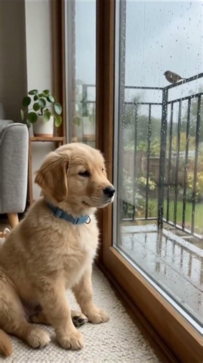 My Puppy Loves Watching the Rain/ This Peaceful Puppy Moment Melted My Heart #sleepypaws #tinypaws