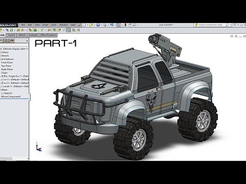 How to Model Pickup Truck Car in Solidworks_Part-1 | Solidworks Advance | Solidworks Car Modeling