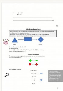 The provided image explains algebraic equations and how to solv... | Filo