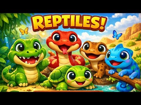 Reptiles Song for Kids 🐢 | Learn Reptiles with Fun & Music