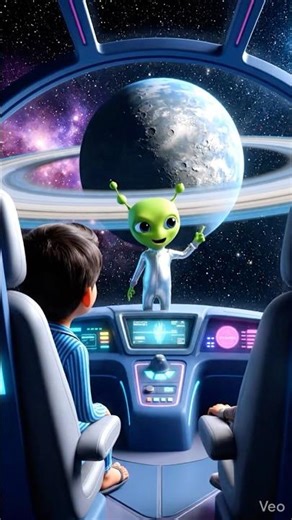 🚀 Aarav’s First Space Adventure! | Boy Meets Alien 👽 | Hindi Animation for Kids #shortsfeed