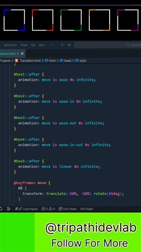 🎯 CSS TRANSITIONS MASTERCLASS: Ease or Linear #viral #tripathidevlab #css #transitions #javascript