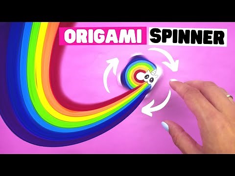 How to make origami SPINNER from one sheet of paper [origami fidget toys]