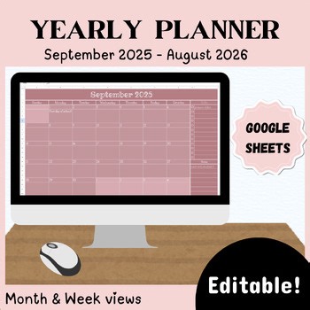 Editable Teacher Planner - Google Sheets Digital Lesson Planner: Lifetime Update