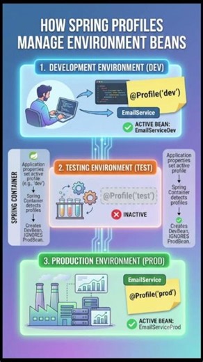 @Profile Annotation in Spring Boot 🔥 Interview Question #java #springboot