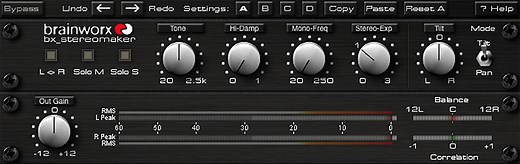 Brainworx bx_stereomaker by Plugin Alliance - Stereo Processor Plugin VST VST3 Audio Unit AAX