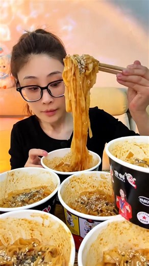More Spicy Noodles Challenge Mukbang #tasty #food #eatingshow