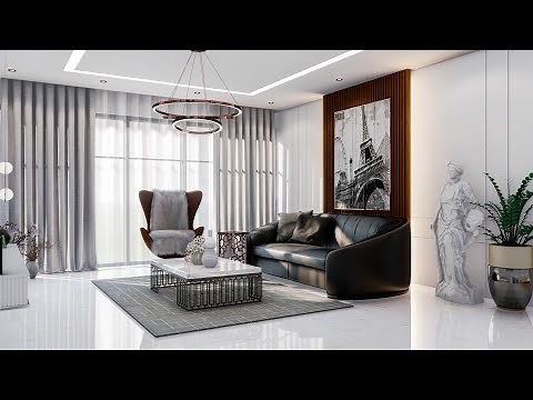Tutorial Project #6 Modeling in Revit & Rendering in lumion11 -Living Room|