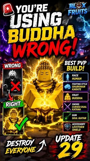 🚨 You're Using Buddha WRONG! Best PvP Build in Update 29 #roblox #bloxfurit #robloxpvp #viral