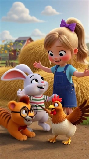 Funny Chicken Chase Song 🐔😂 #kidscartoon#chicken #getsethappy
