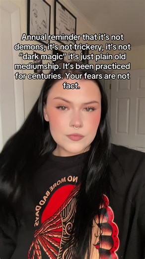 Mediumship is a neutral practice (not solely belonging to any particular religion or organized belief system) which involves connecting to those no longer living, through validation and evidence that can be confirmed as true by the sitting loved one. No, as a medium, I am not possessed by demons or under the spell of trickster spirits!! And no, I do not need Jesus 💕 Thanks tho 💕 #mediumship #psychicmedium #evidentialmedium