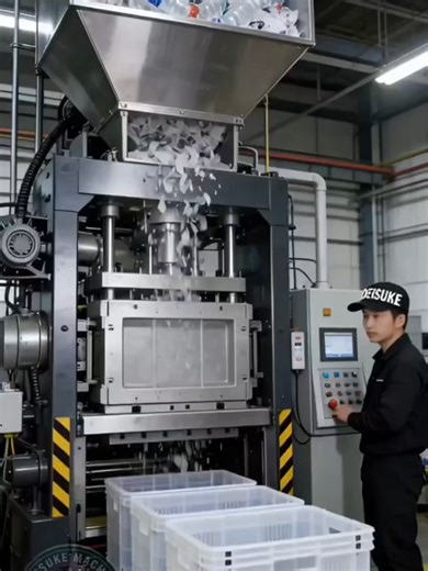 Plastic box making machine from used plastic #viral #machine #technology