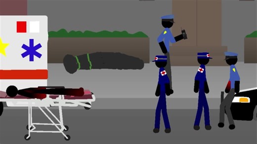 Animated City Scenes with Police and Paramedics