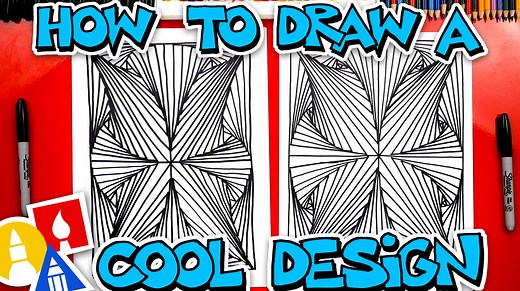 How To Draw A 3D Abstract Design - Art For Kids Hub — Free Drawing Lessons for Kids -