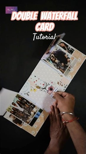 New Waterfall Card | tutorial | unique Card #shorts #cardmakingtutorial #waterfallcard
