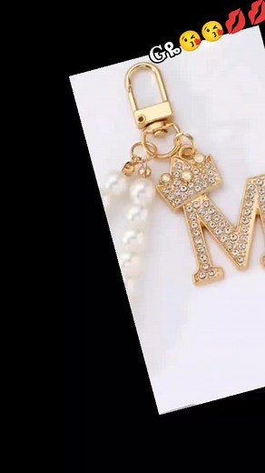 Charming 'M' Letter Keychains with Colorful Designs