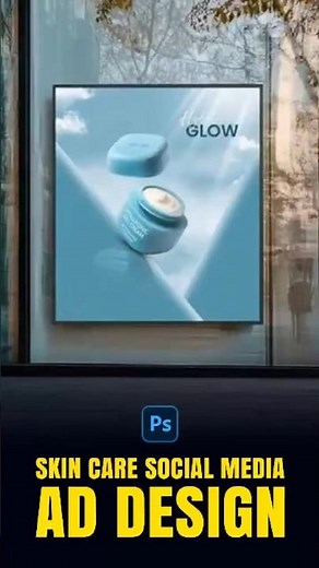 Skin Care Social Media Ad Design in Photoshop #shorts #advertisingdesign #photoshoptutorial