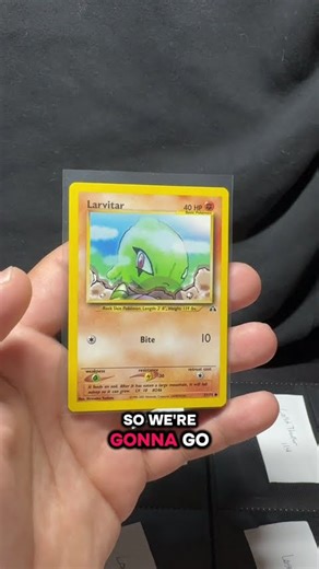 Larvitar master set! Neo Discovery Unlimited — vintage Pokémon art hits different. #pokemon