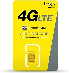 h2o Smart SIM Starter Kit 3-in-1 GSM SIM Card