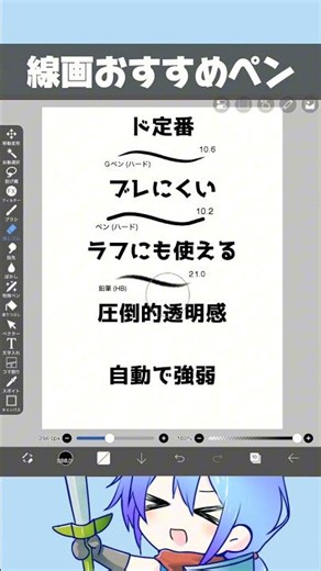 線画おすすめペン #イラスト #イラスト練習