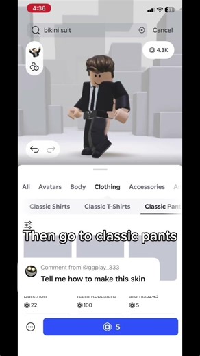 How to get bikini suit avatar in Roblox | #tutorial #roblox