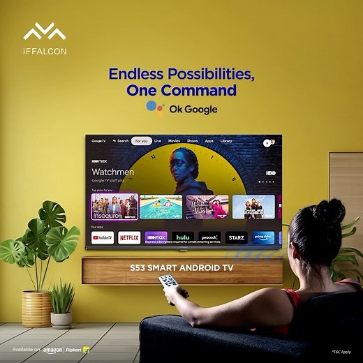From searching the web to controlling your TV, the possibilities are endless with ‘Ok Google’ on the iFFALCONS’s S53 TV. Ready to experience the future of entertainment? 🌐🌟 Know more: https://bit.ly/3Z9dHzV #iFFALCON #OkGoogle | Iffalcon