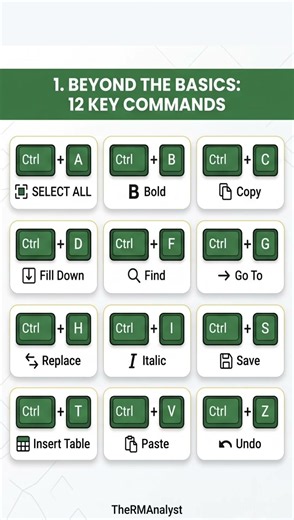 30 Essential Excel CTRL Shortcuts You Must Know in 60 Seconds ⚡ | Excel Tips for Beginners