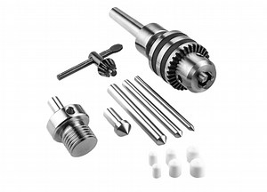Live Tailstock Drill Chuck Kit with Chuck Reversing Adapter for Woodtu