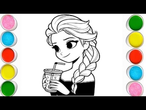 How to Draw Elsa Step by Step | Frozen Elsa Coloring Pages