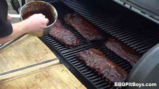 Spare ribs smoked real easy at the pit