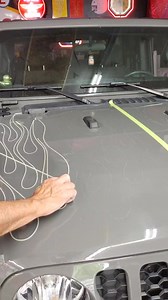 Laying out some tape for guidelines to pinstripe flames today #handpainted #paint #painting #design #designing #flames #artistsupport #look #art #artist #artistsoninstagram #color #brush #customartwork #creativeart #pinstriping #oddlysatisfyingvideo #pinstripe #pinstripeporn #asm #pinstripingworld @1shotpaints @mackbrush #originals #smooth #kustomkulture #lineart | Todd Hanson